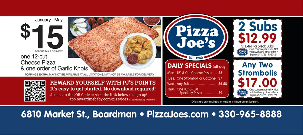Coupons for Pizza Joe's - Boardman