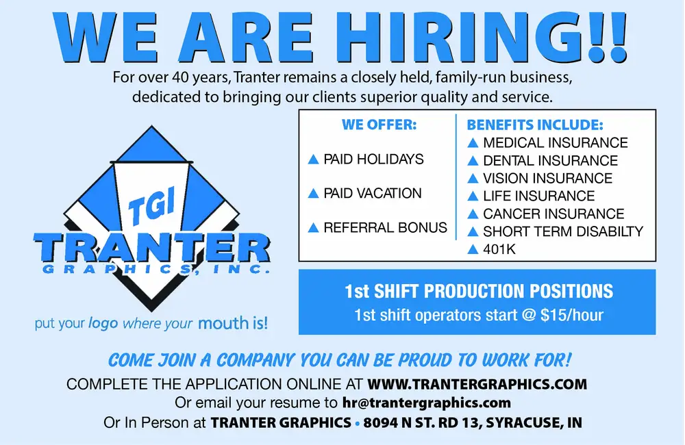 Tranter Graphics, Inc. – Custom Printing Services in Syracuse, Indiana