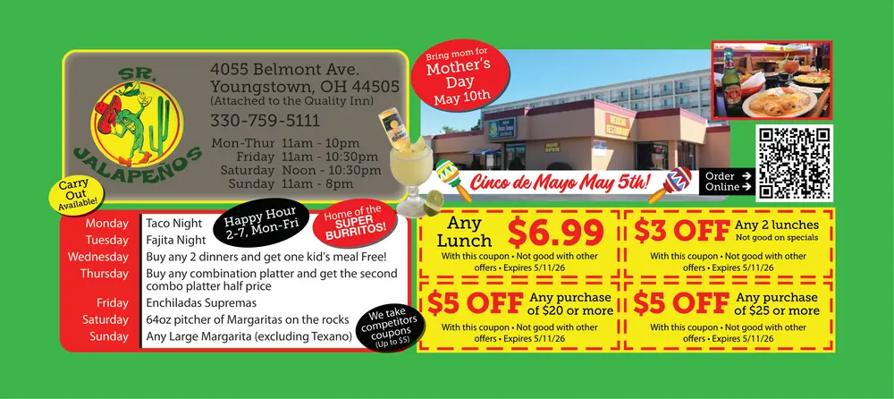 Coupons for Sr. Jalapeños