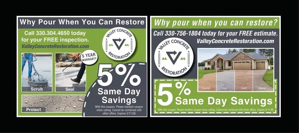 Coupons for Valley Concrete Restoration