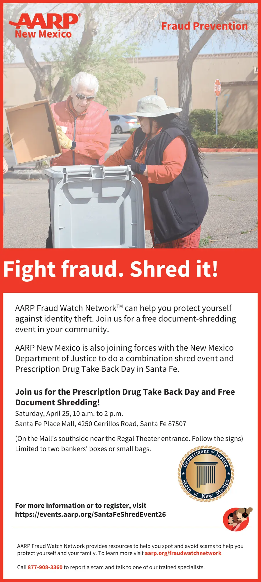 Fight fraud. Shred it! April 25th 10am - 2pm