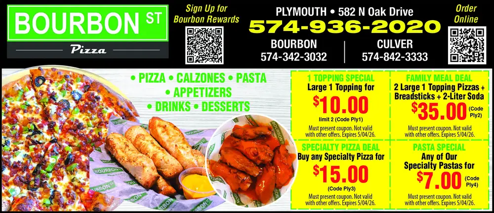 Fresh Pizza & Family Meals in Plymouth, Indiana