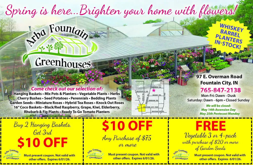 Arba Fountain Greenhouses in Fountain City, IN