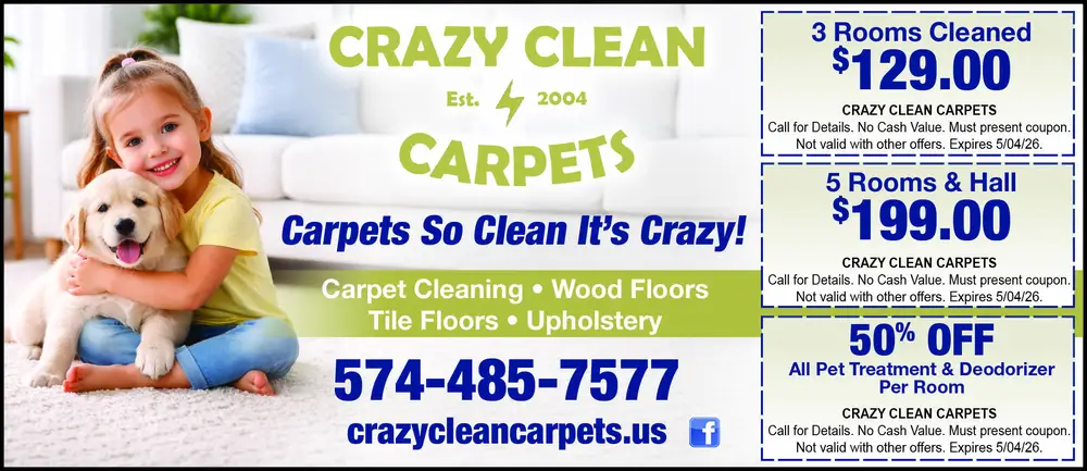 Carpet Cleaning Services in Indiana – Crazy Clean Carpets