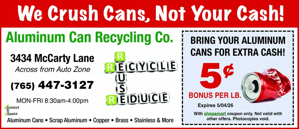 Aluminum Can Recycling in Lafayette, Indiana