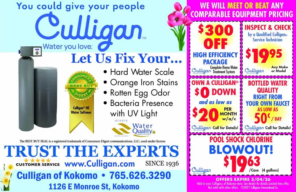 Water Softeners & Water Treatment Experts in Kokomo, Indiana