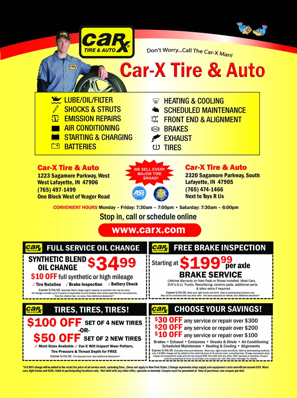 Car-X Tire & Auto – Serving Lafayette, IN