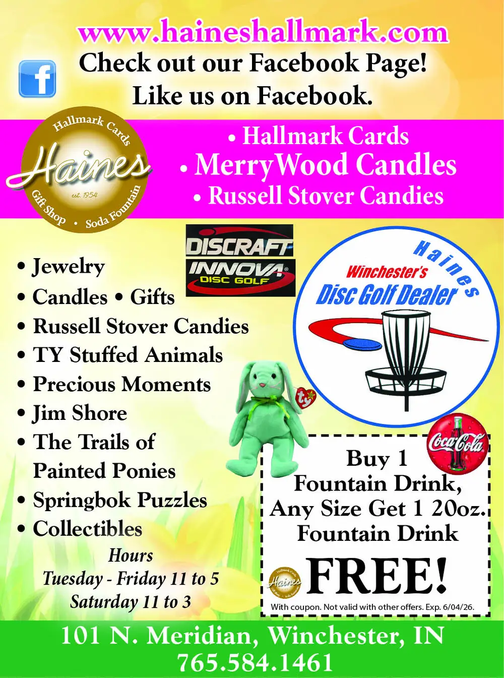 Winchester, IN Hallmark Gift Shop, Cards & Disc Golf - Haines Hallmark