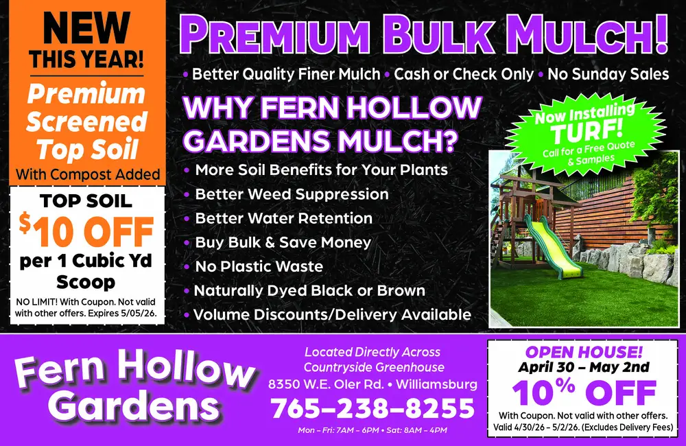 Williamsburg, Indiana’s Bulk Mulch & Top Soil Experts
