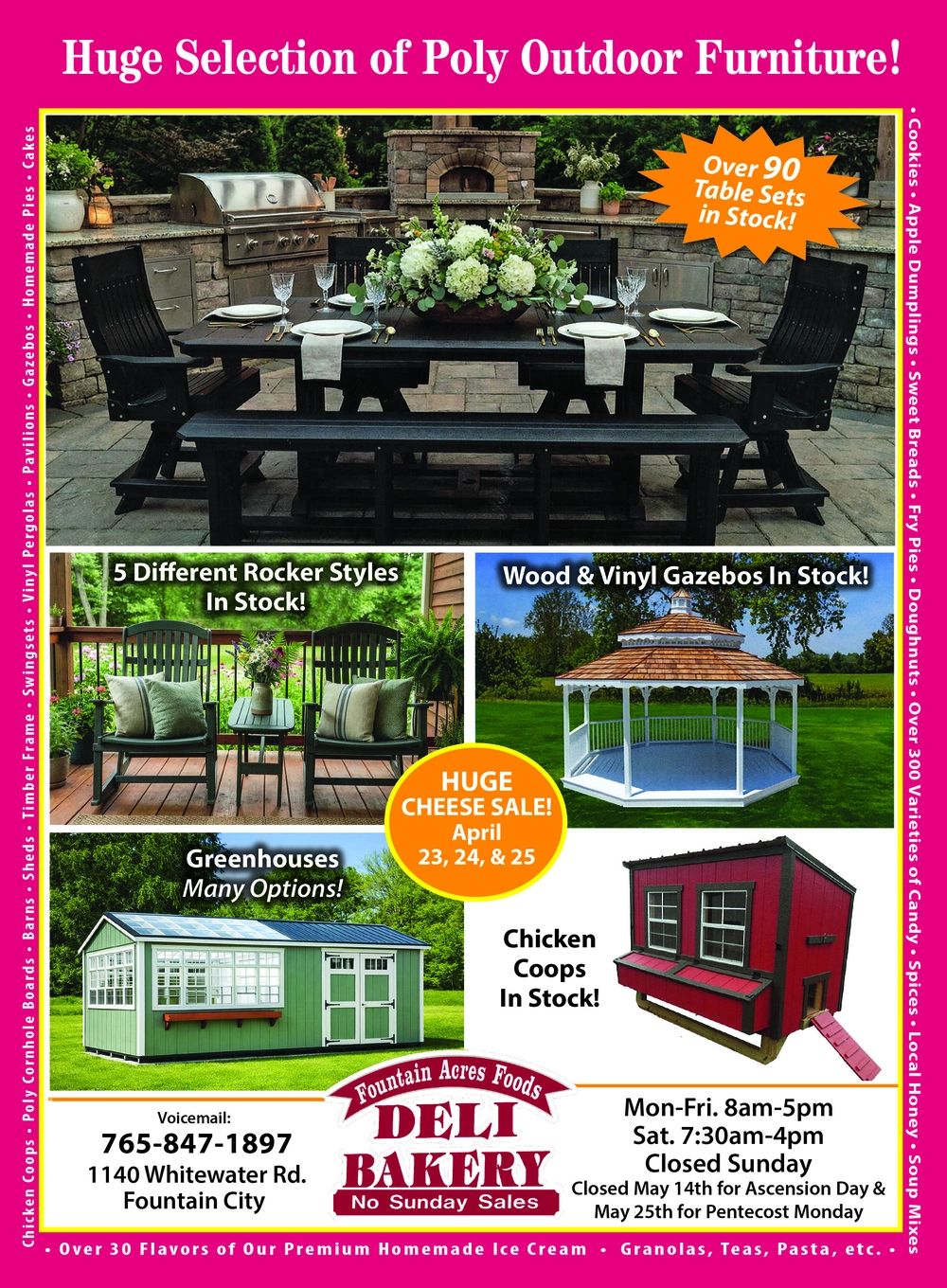 Fountain Acres Foods – Outdoor Furniture, Deli & Bakery in Fountain City, Indiana