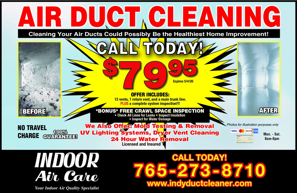 Expert Air Duct Cleaning in Indiana – Indoor Air Care