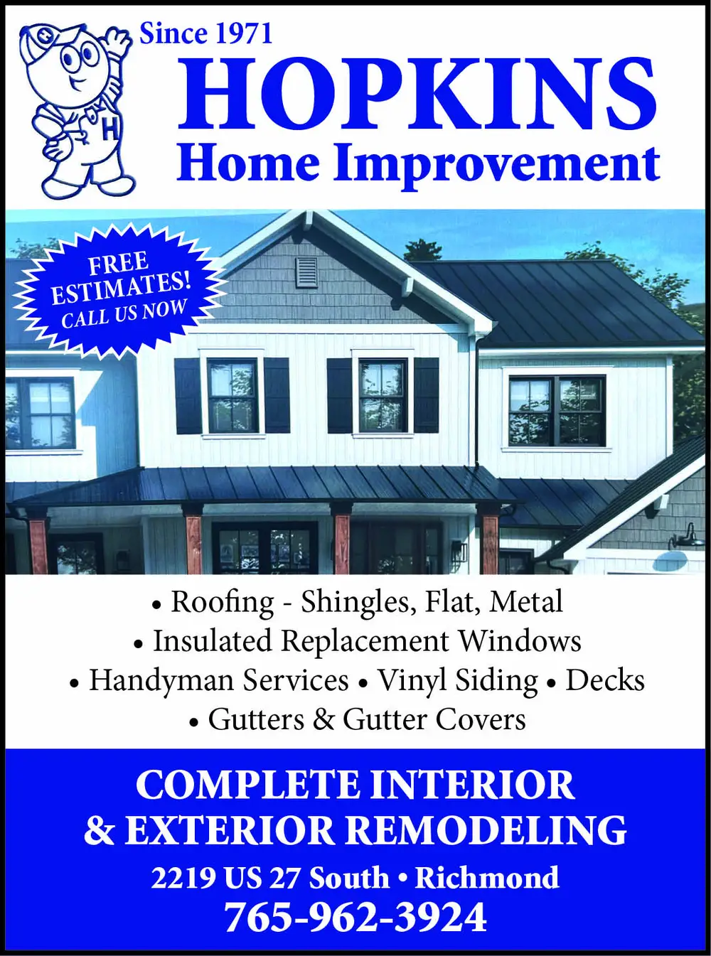 Hopkins Home Improvement in Richmond, Indiana