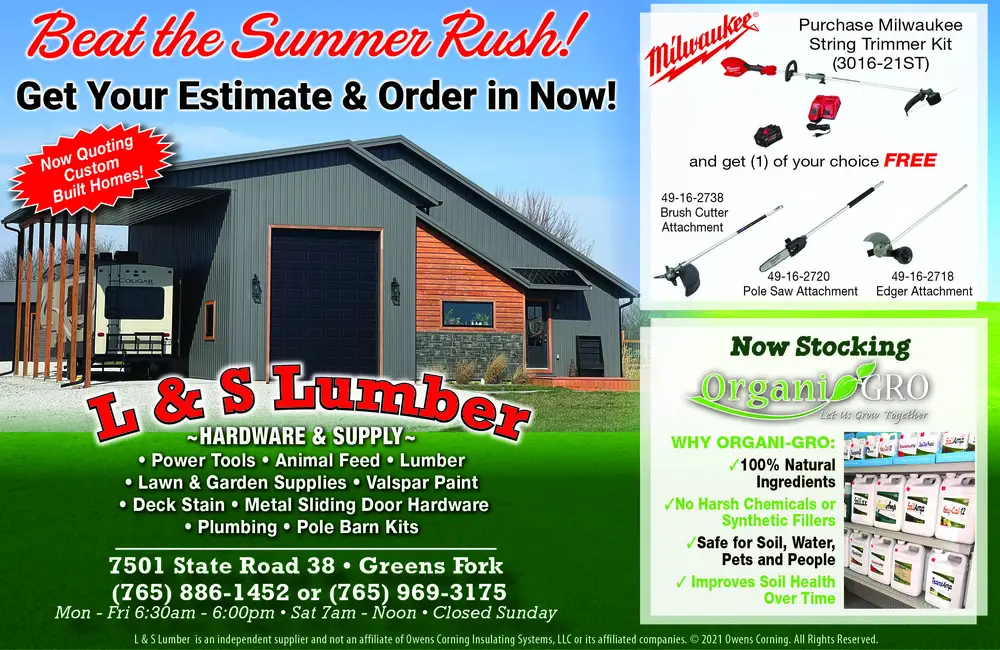 L & S Lumber Hardware & Supply Store | Greens Fork, Indiana