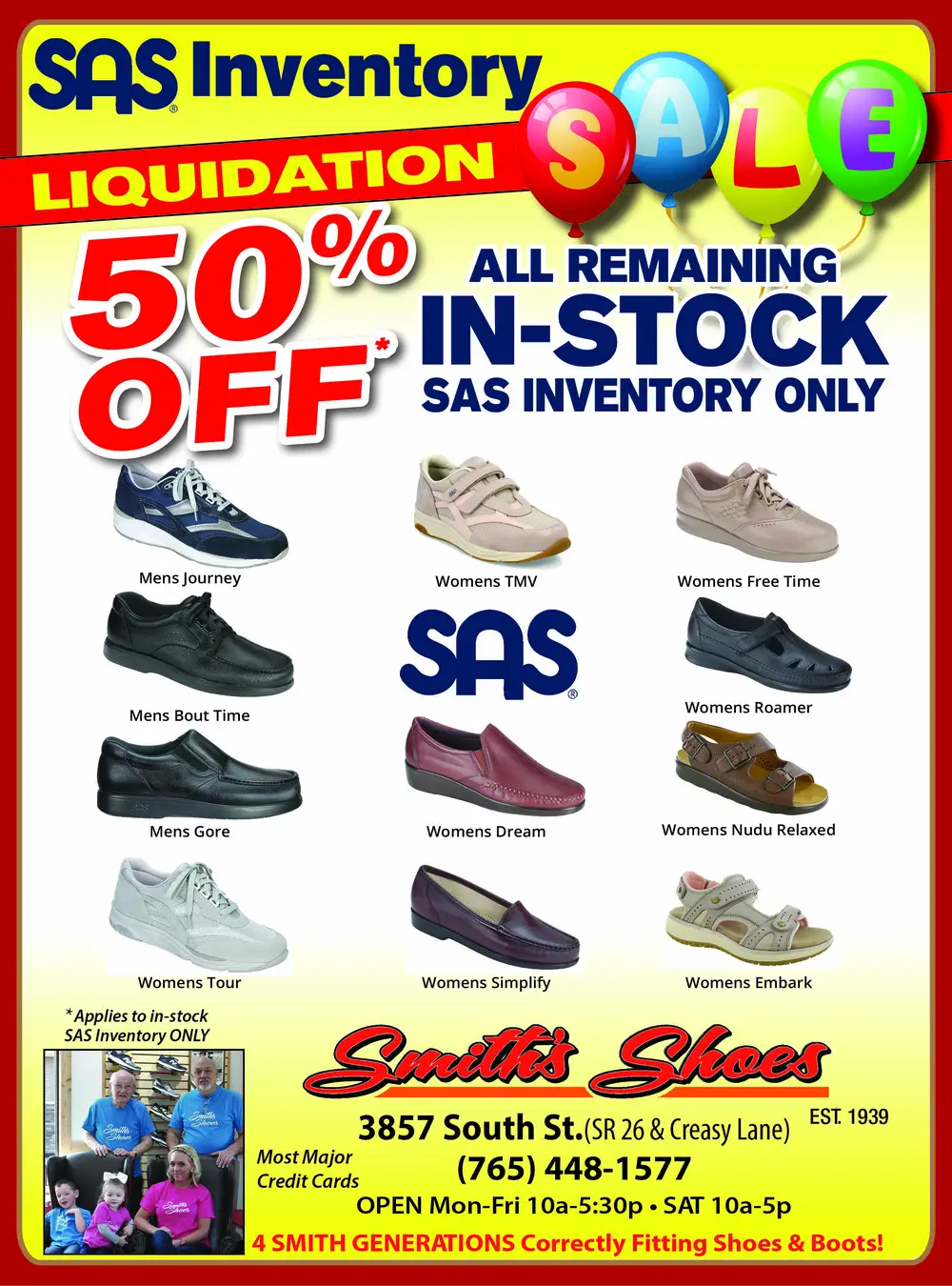 SAS Shoe Inventory Liquidation – Smith's Shoes Lafayette, Indiana