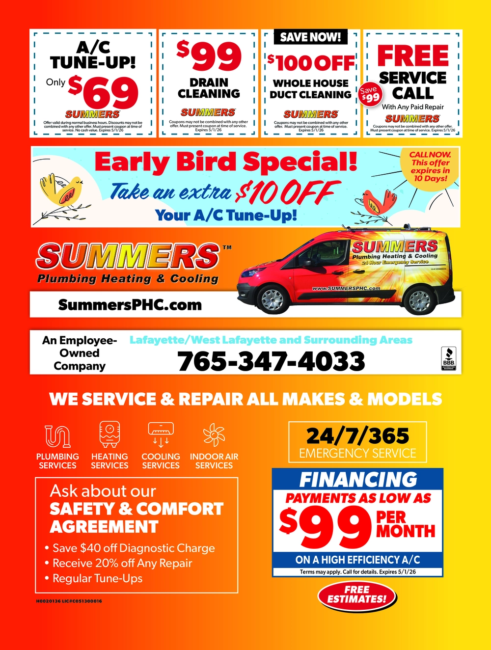 Plumbing, Heating & Cooling Services in Lafayette, Indiana