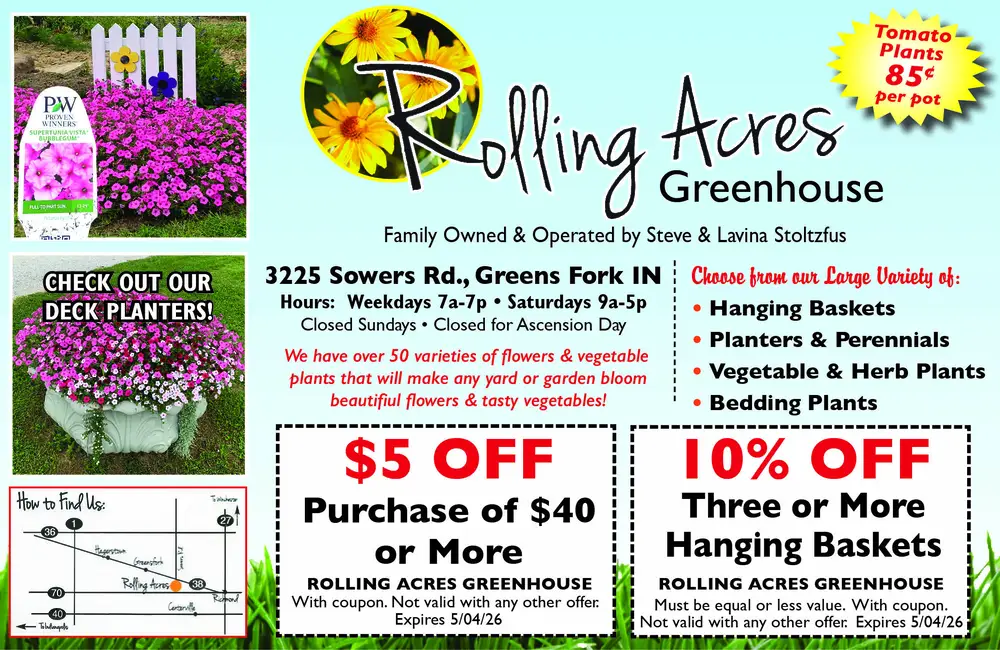 Rolling Acres Greenhouse – Greens Fork, Indiana