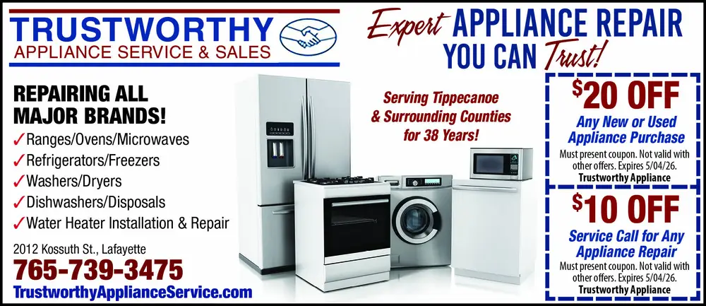 Expert Appliance Repair & Sales in Lafayette, Indiana