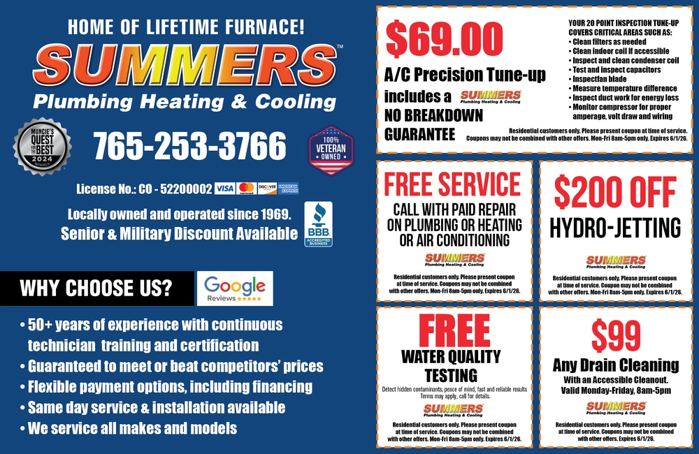 Summers Plumbing Heating Cooling in Portland, Indiana