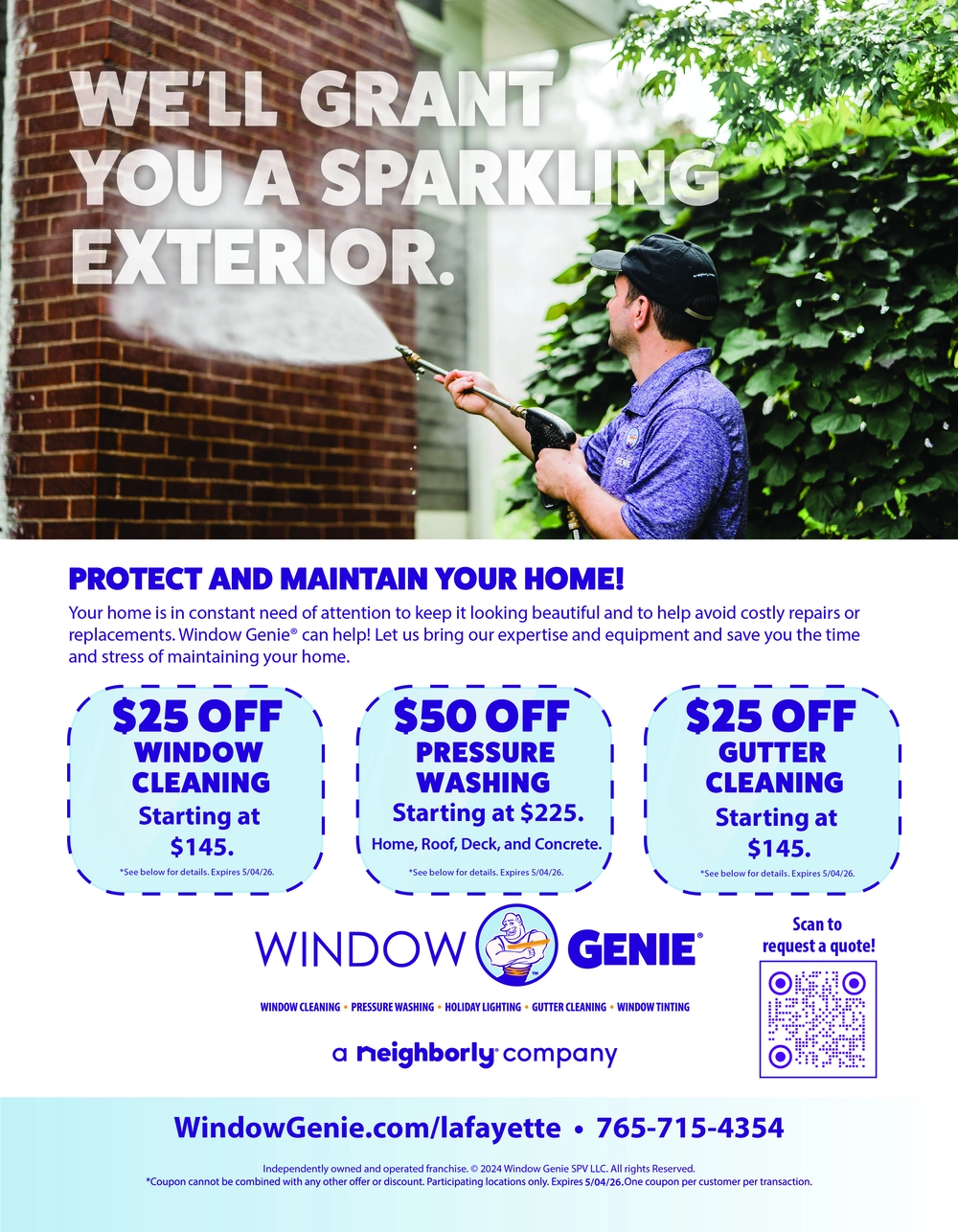 Window Cleaning & Pressure Washing in Lafayette, Indiana