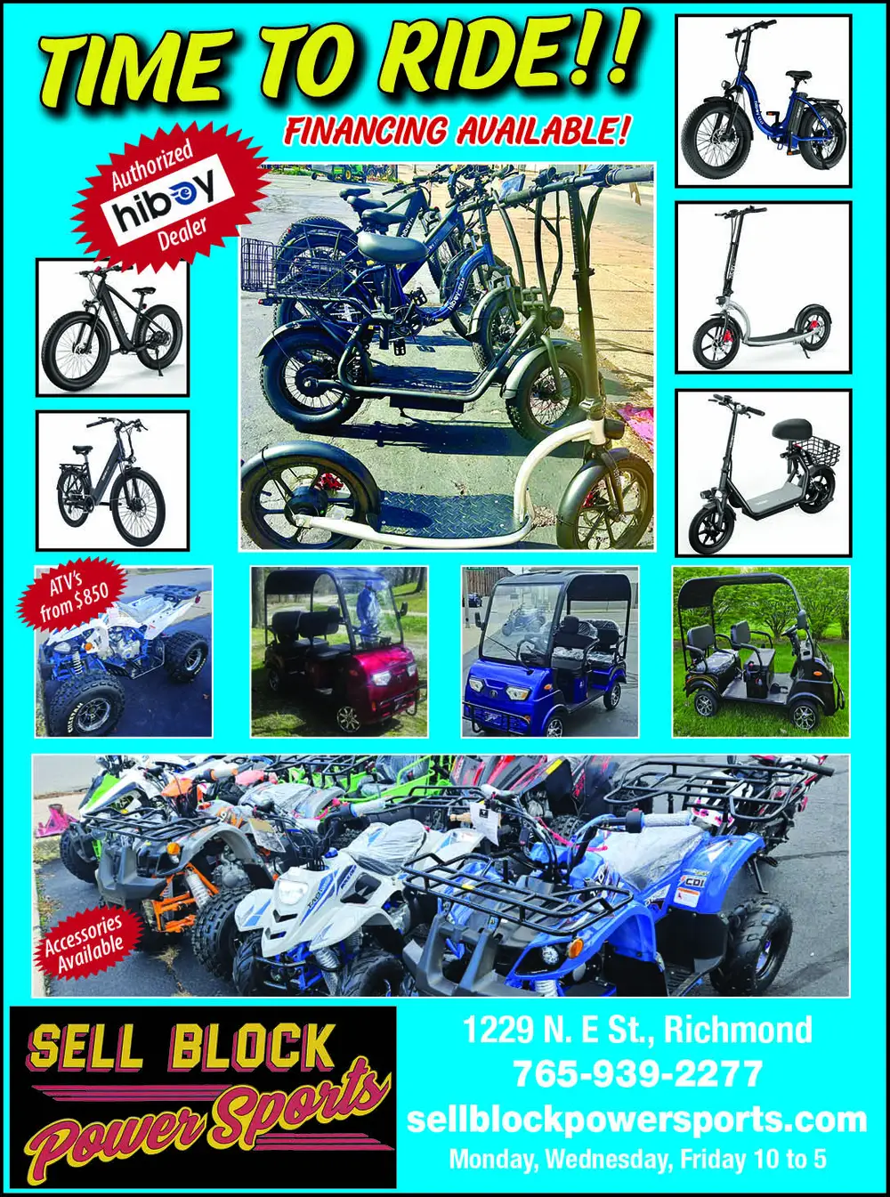 Richmond, Indiana Power Sports | ATVs, E-Bikes, Scooters & More