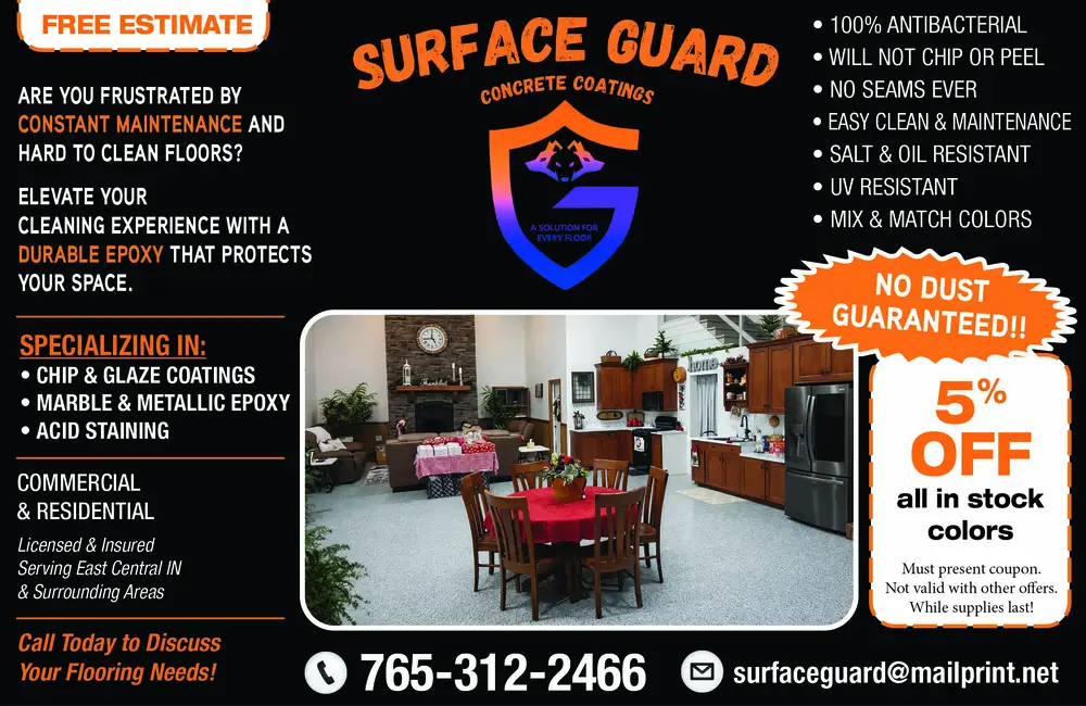 Epoxy & Concrete Floor Coatings in East Central, Indiana