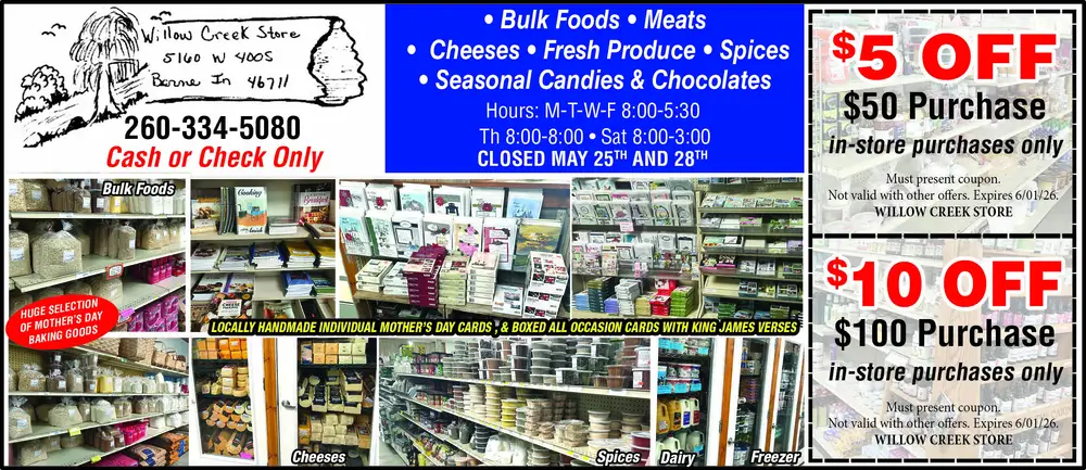 Bulk Foods and Local Grocery in Berne, Indiana