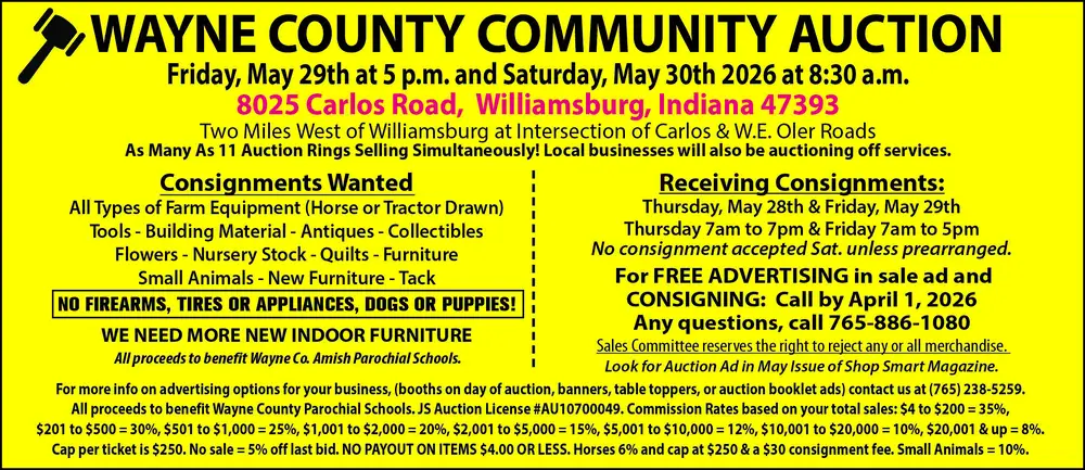 Wayne County Community Auction in Williamsburg, Indiana
