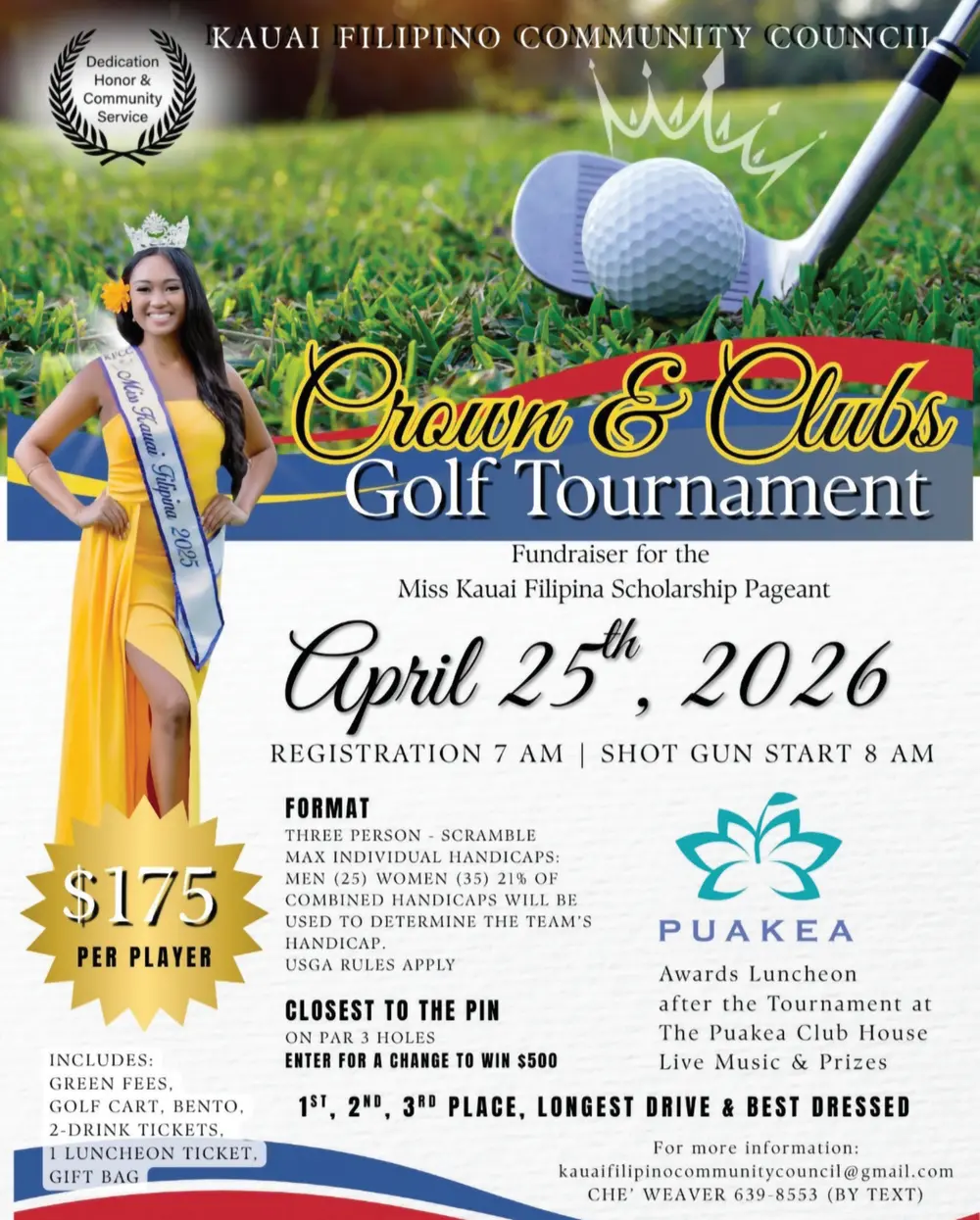 Golf Tournament Fundraiser – Kauai, HI