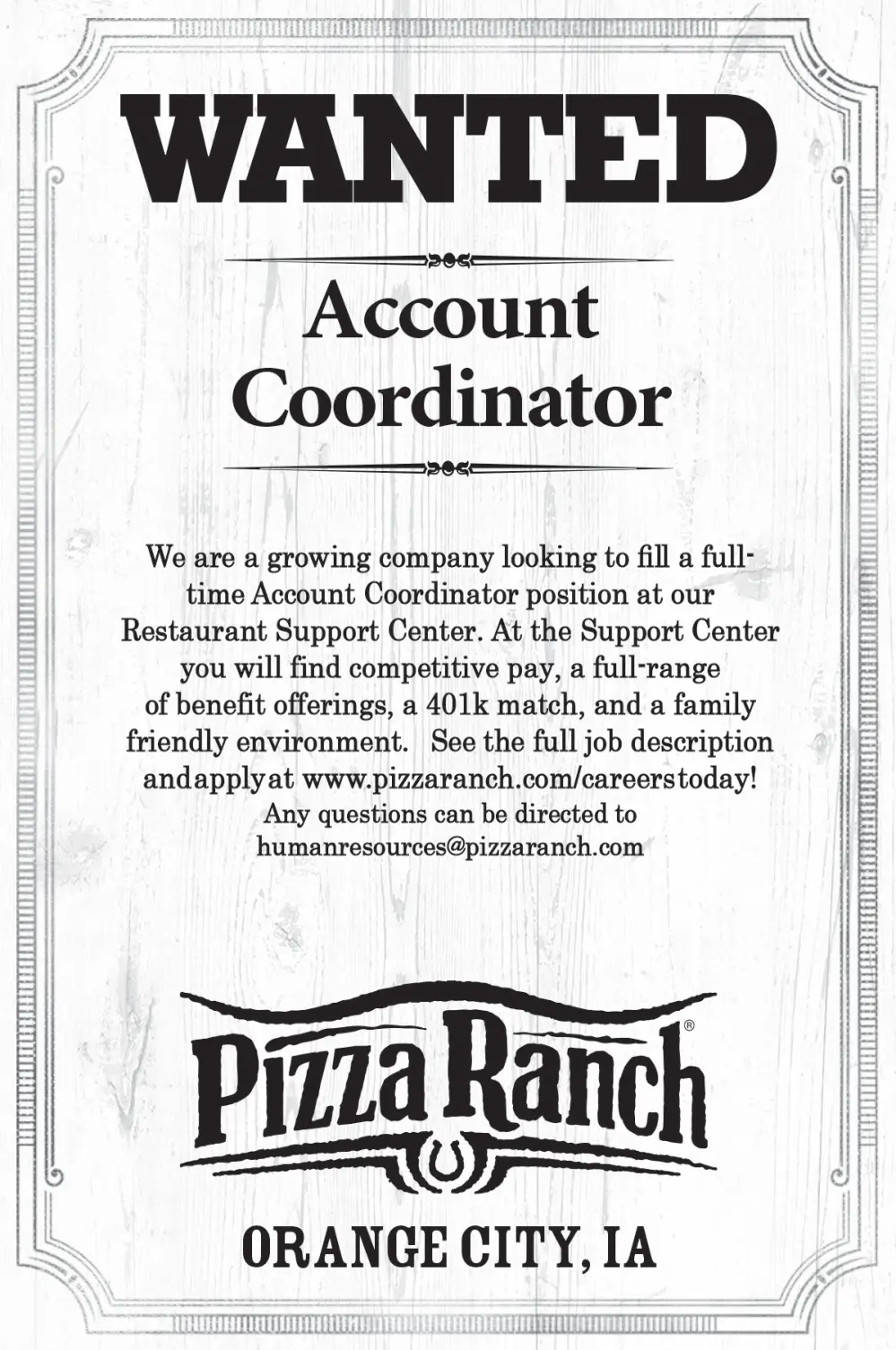 Pizza Ranch Careers in Orange City, IA – Join Our Team!