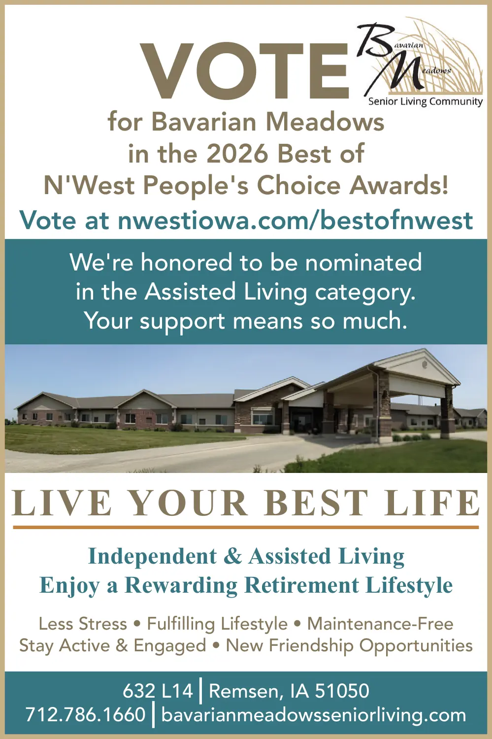 Bavarian Meadows Senior Living Community in Remsen, IA