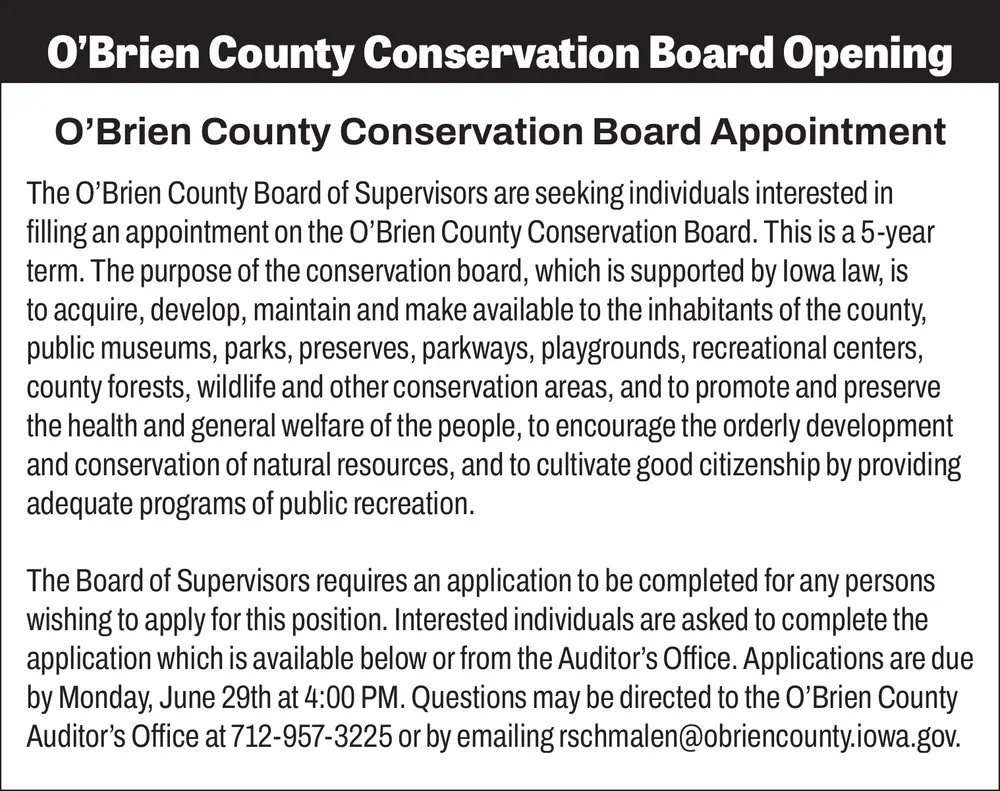 O'Brien County Conservation Board in O'Brien County, Iowa