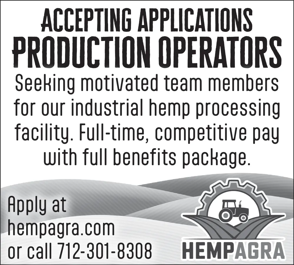 Join HempAgra’s Industrial Hemp Team in Iowa