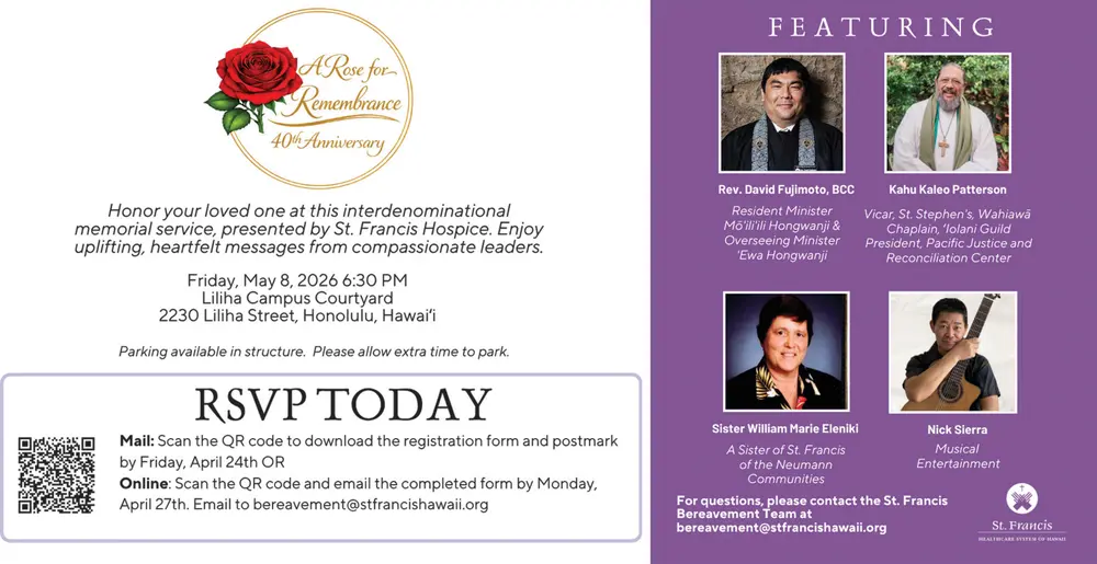 A Rose for Remembrance – Memorial Service | Honolulu, HI