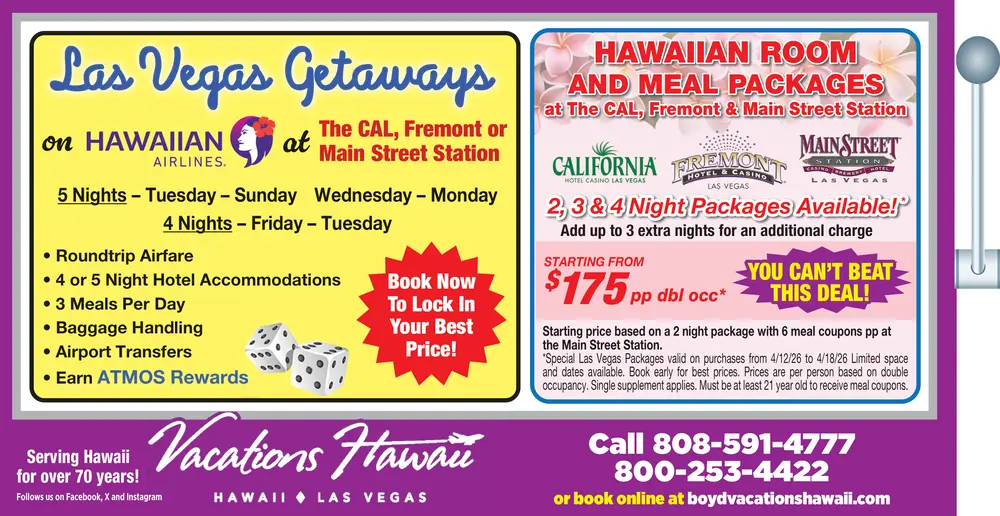 Las Vegas Getaways and Room Packages — Honolulu, HI