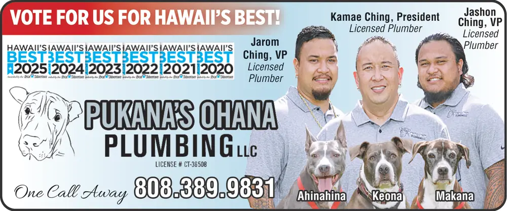 Your Trusted Plumber in Honolulu, HI – Pukana's Ohana Plumbing