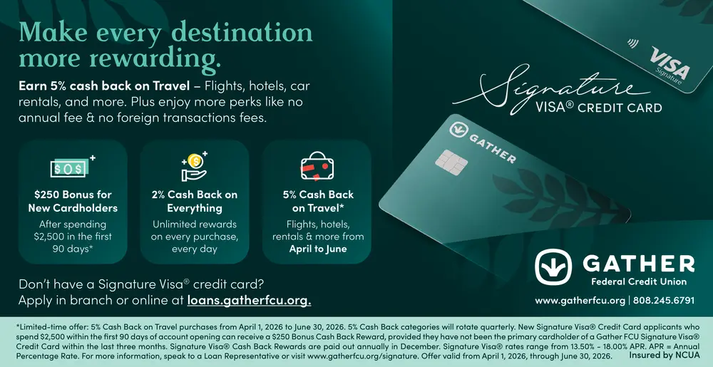 Signature Visa Credit Card Rewards – Kauai, HI