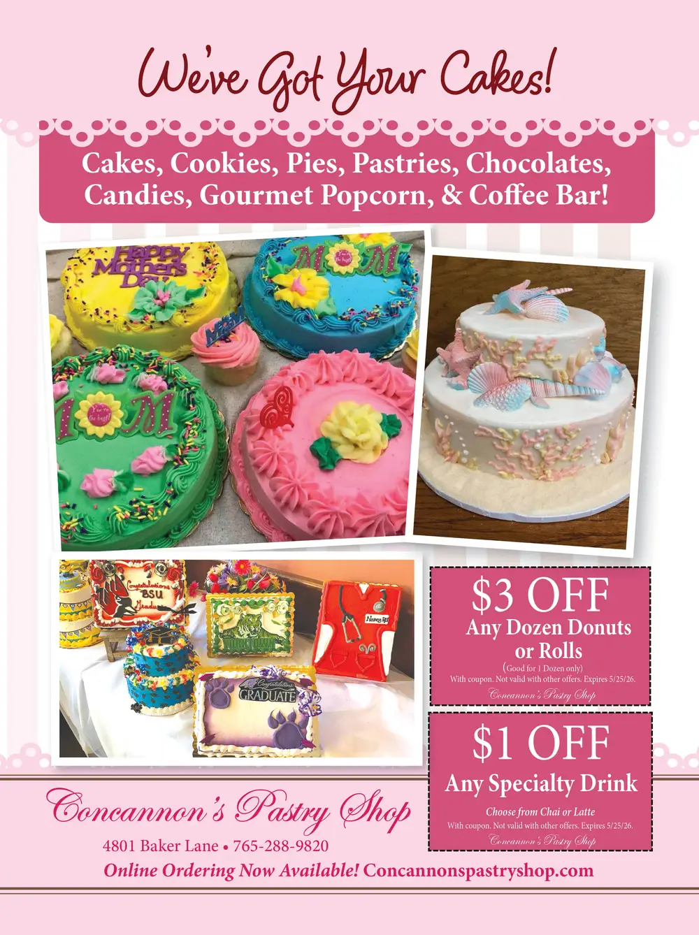 Concannon's Pastry Shop – Delicious Cakes & Treats in Indiana
