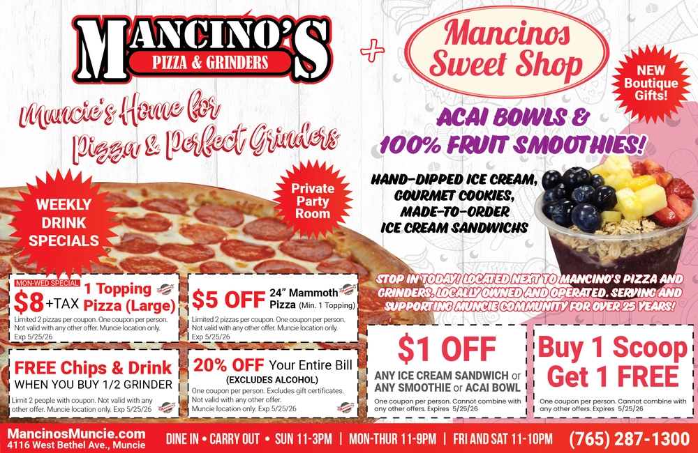 Top Pizza, Grinders & Sweets in Muncie, Indiana