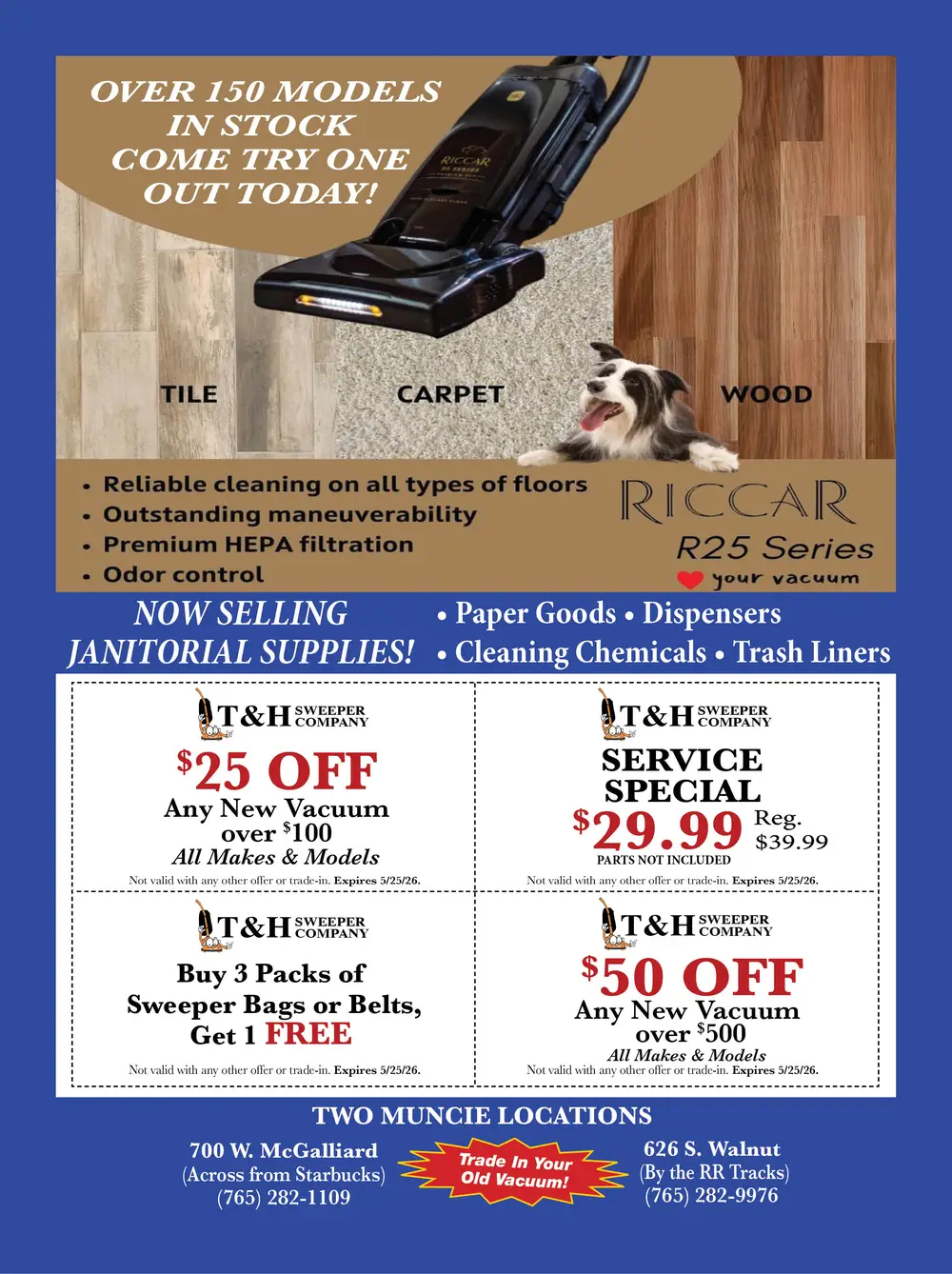 Vacuum Sales & Janitorial Supplies in Muncie, Indiana