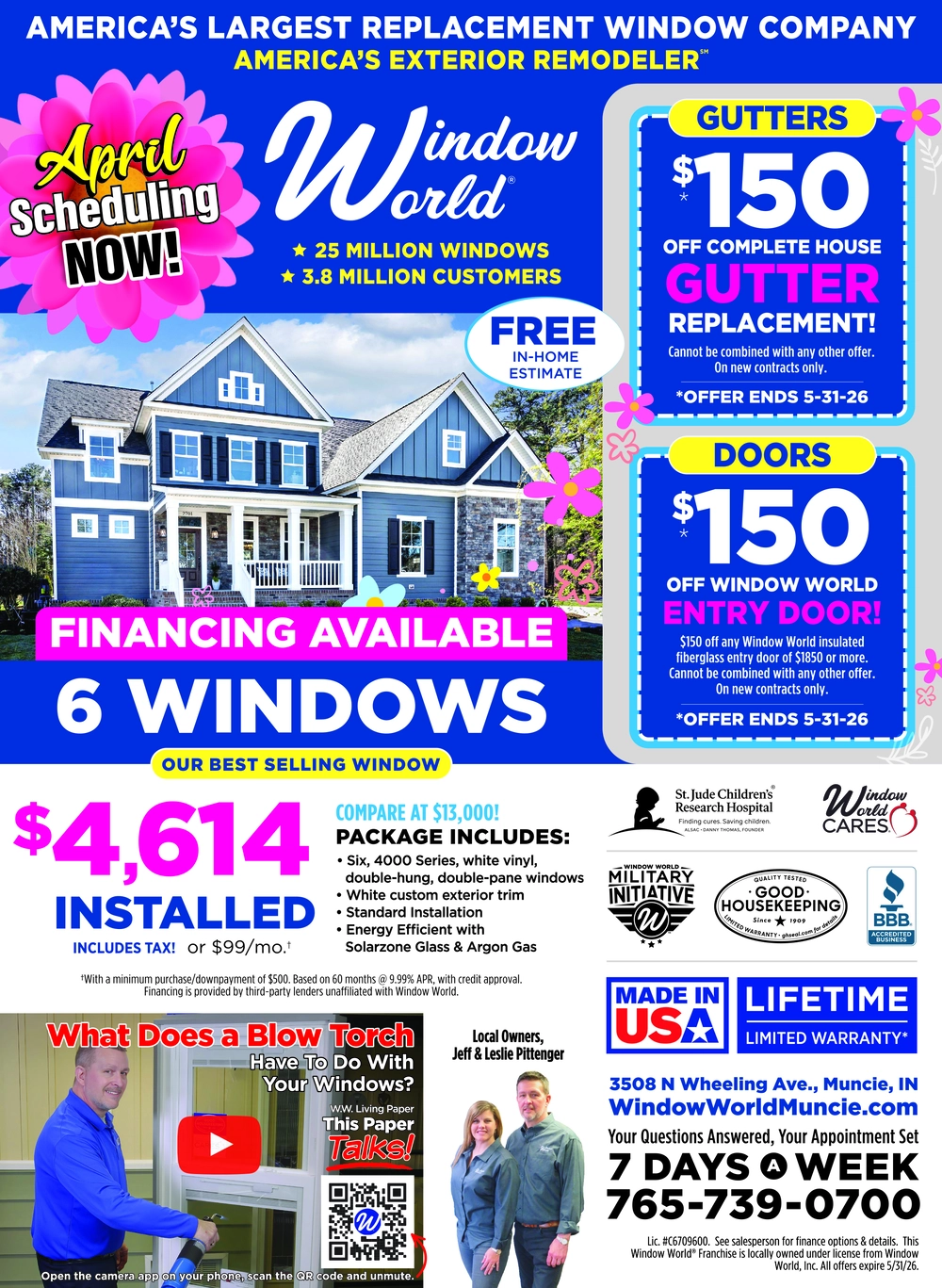 Replacement Windows & Entry Doors in Muncie, Indiana
