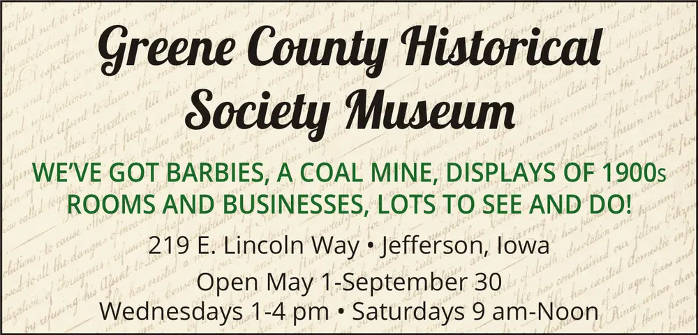 Greene County Historical Society Museum in Jefferson, Iowa