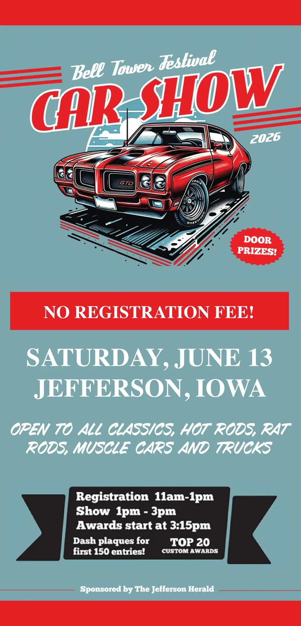 Bell Tower Festival Car Show – Jefferson, Iowa