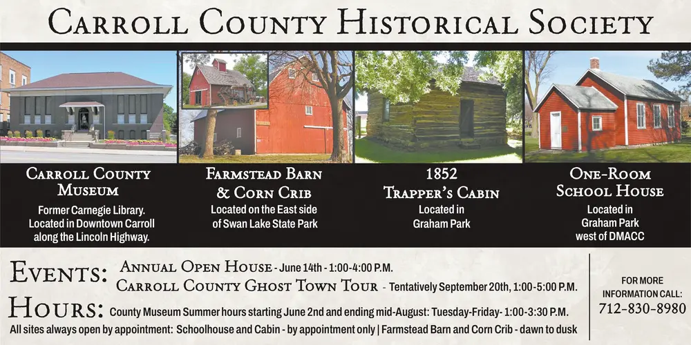 Explore Carroll County Historical Society – Carroll, Iowa