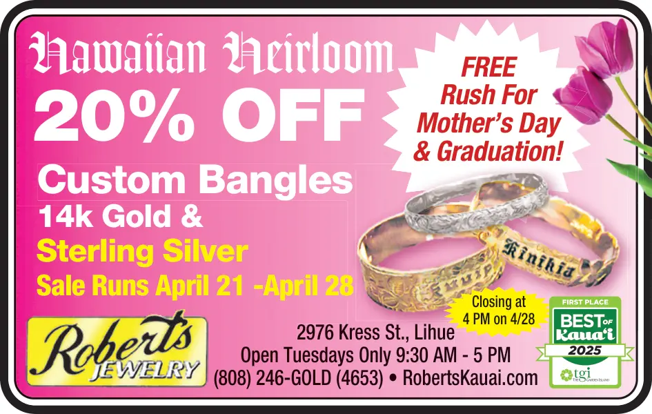 Hawaiian Heirloom Jewelry – Custom Bangles in Lihue, HI