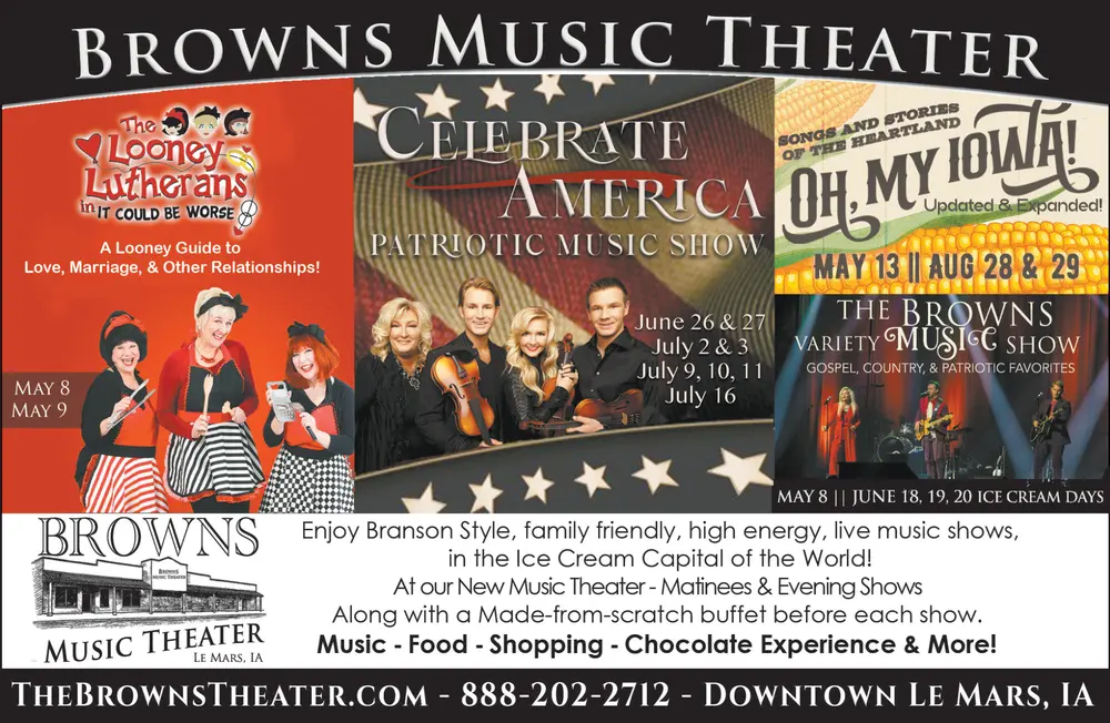 Live Music & Variety Shows in Le Mars, IA at Browns Music Theater