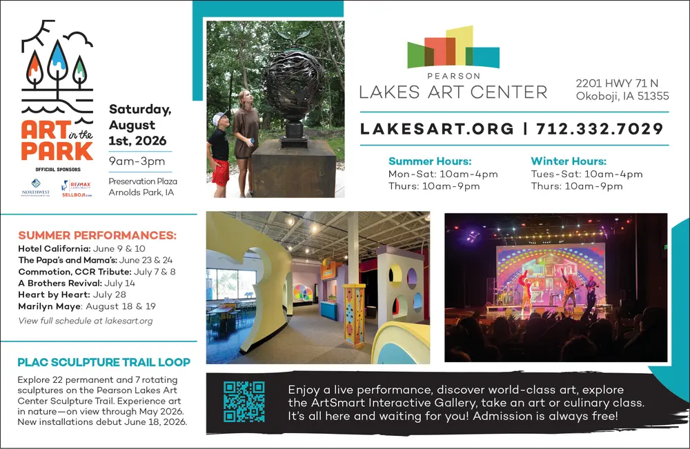Pearson Lakes Art Center – Art, Events & Sculpture Trail in Okoboji, IA