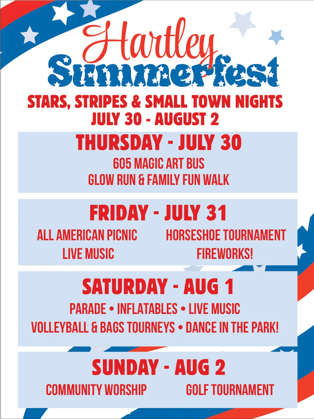 Hartley Summerfest in Hartley, Iowa | Stars, Stripes & Small Town Nights