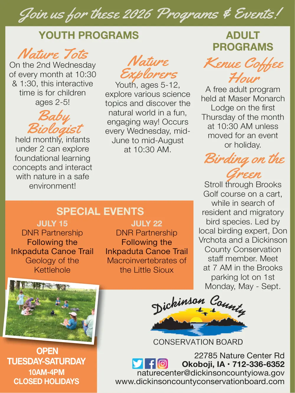 Nature Programs & Conservation Events in Okoboji, Iowa