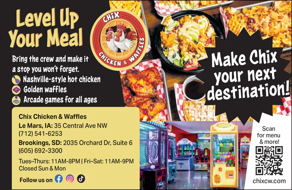 Chix Chicken & Waffles – Hot Chicken, Waffles & Arcade in Le Mars, IA