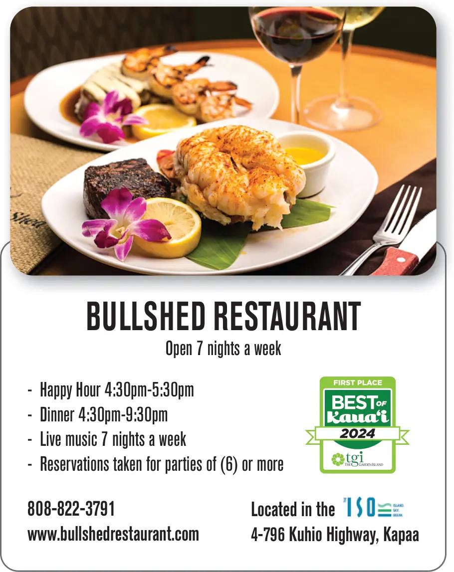 Award-Winning Dining at Bullshed Restaurant – Kapaa, HI